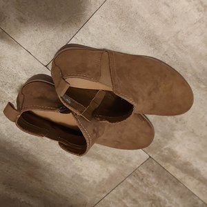 Tan booties